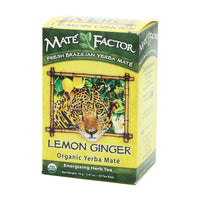 Meta Factor Organic Yerba Mate Tea Bags, Lemon Ginger, 20 Ea