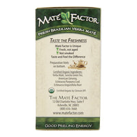 The Mate Factor Organic Green Tea Ginseng with Echinacea Tea, 20 Ea