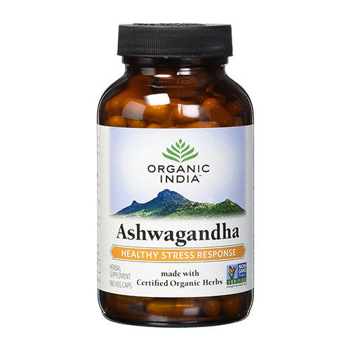 Organic India Ashwagandha Herbal Supplement Capsules, 180 Ea