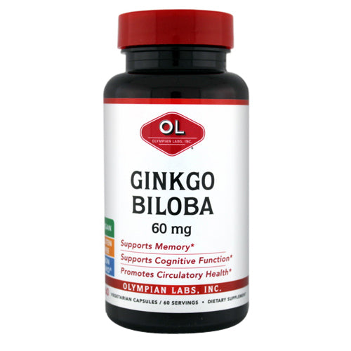 Olympian Labs Ginkgo Biloba Vegetarian Supplement Capsules 60 mg, 60 Ea