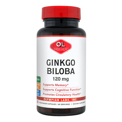 Olympian Labs Ginkgo Biloba Vegetarian Supplement Capsules 120 mg, 60 Ea