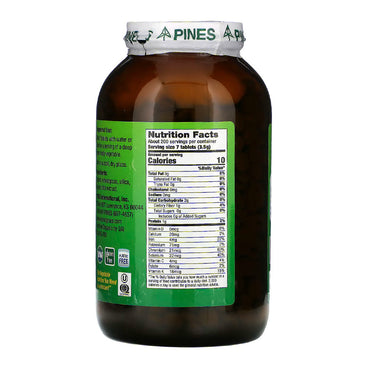 Pines International, Organic Pines Wheat Grass, 500 Mg, 1400 Tablets