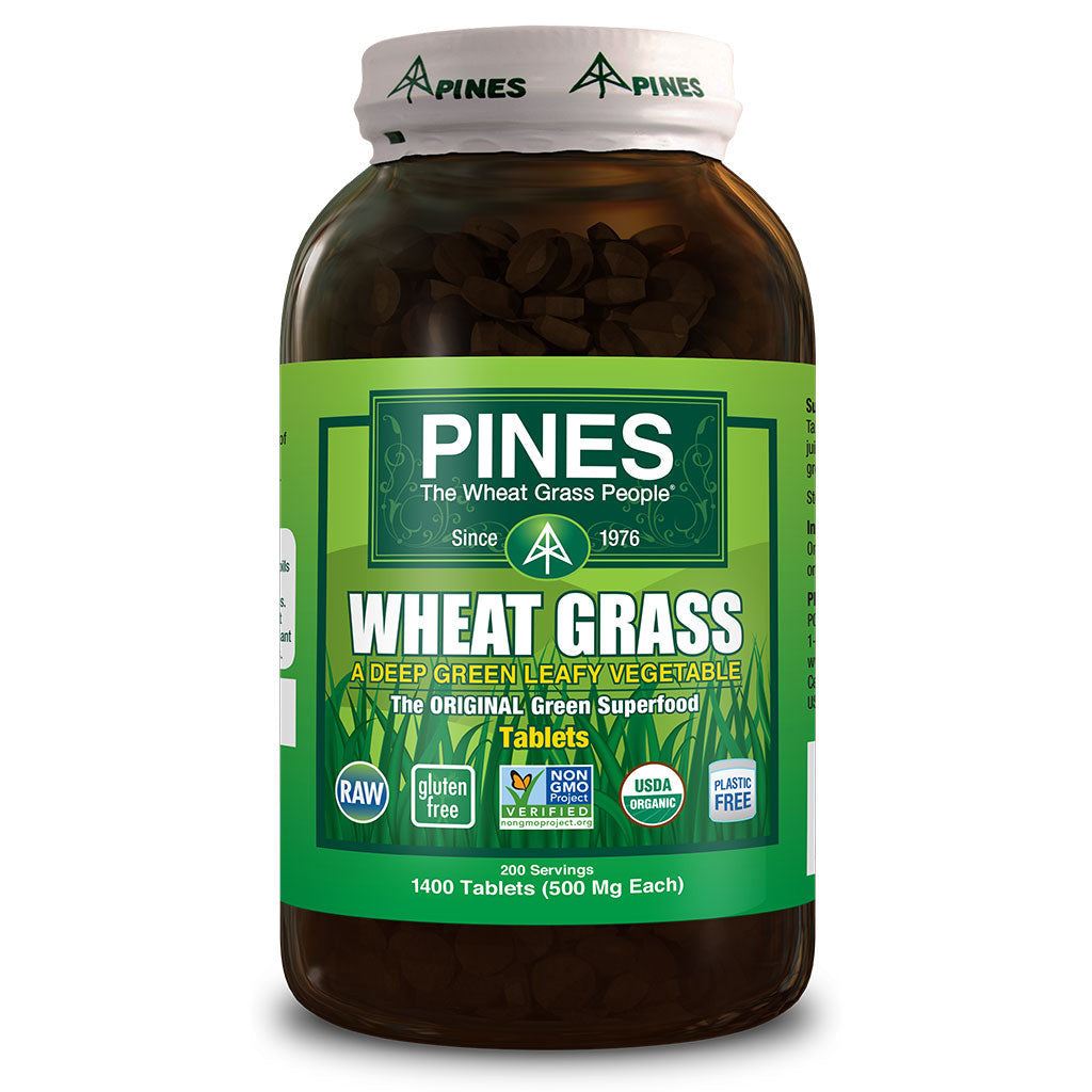 Pines International, Organic Pines Wheat Grass, 500 Mg, 1400 Tablets