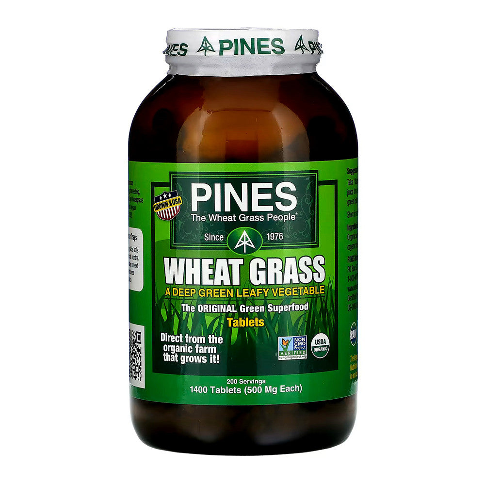 Pines International, Organic Pines Wheat Grass, 500 Mg, 1400 Tablets
