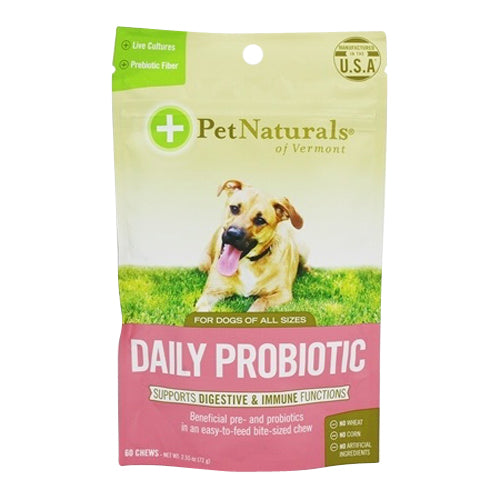 Pet Naturals of Vermont Daily Probiotic For Dogs of All Sizes Chews, 60 Ea