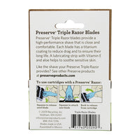 Preserve Triple Razor Replacement Blade Cartridges - 4 Ea