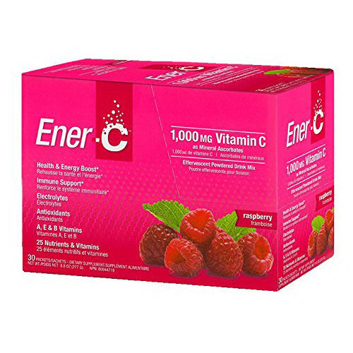 Ener C Immune Support Vitamin C Effervescent Drink Mix Raspberry 30Ea