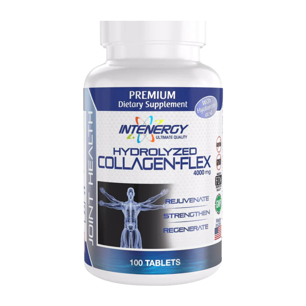 Intenergy Hydrolyzed Collagen Flex Supplement Tablets Rejuvenate, Strengthen and Regenerate, 100 Ea