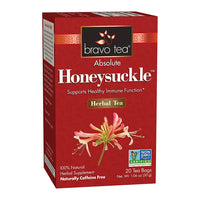 Bravo Tea Honeysuckle Caffeine Free Tea Bags, 20 Ea