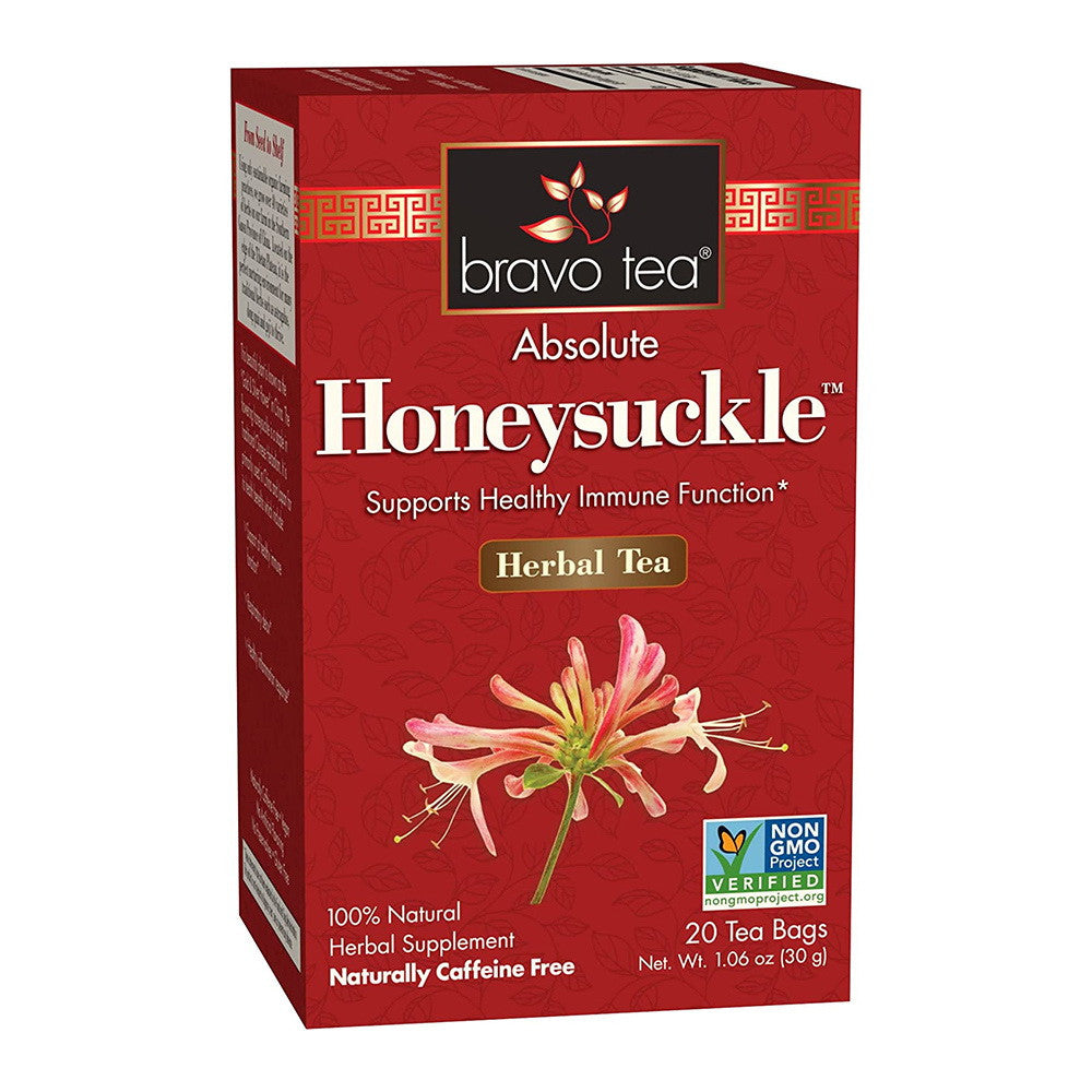 Bravo Tea Honeysuckle Caffeine Free Tea Bags, 20 Ea