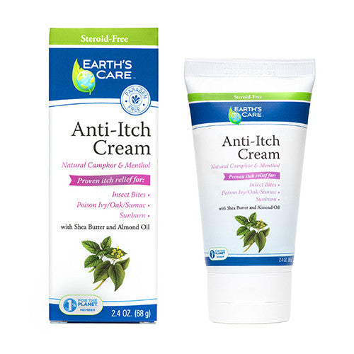 Earths Care Anti Itch Cream Steroid Free - 2.4 Oz