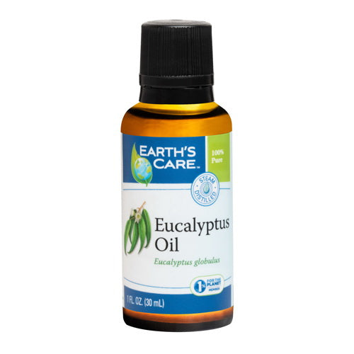 Earths Care Pure Eucalyptus Oil for Aromatherapy and Respiratory Comfort 1Oz (30ml)