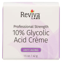 Reviva 10% Glycolic Acid Face Cream Exfoliation And Cell Renewal For Mature Skin, 1.5 Oz