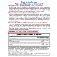 Brain Strong Memory Caplets, Supports Sharpness, Mental Focus, & Concentration, 30 Ct