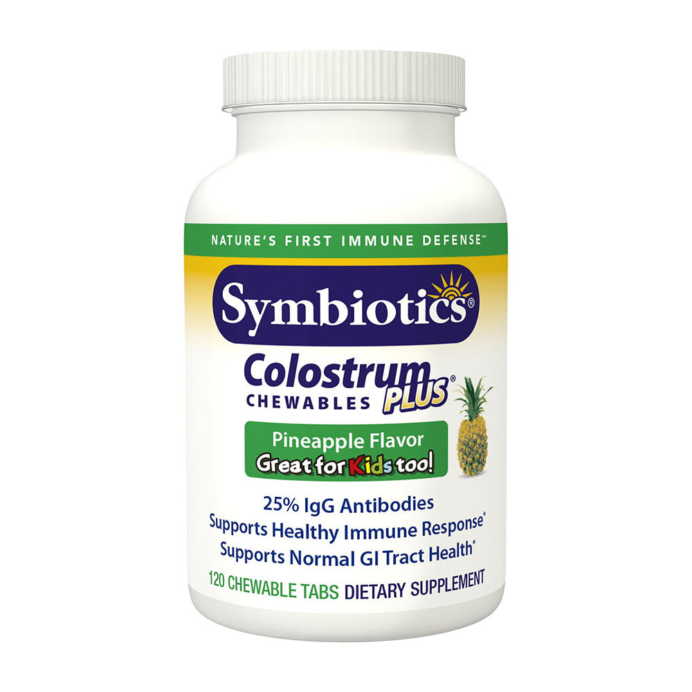 Symbiotics Colostrum Pineapple Chewable Dietary Supplements, 120 Ct