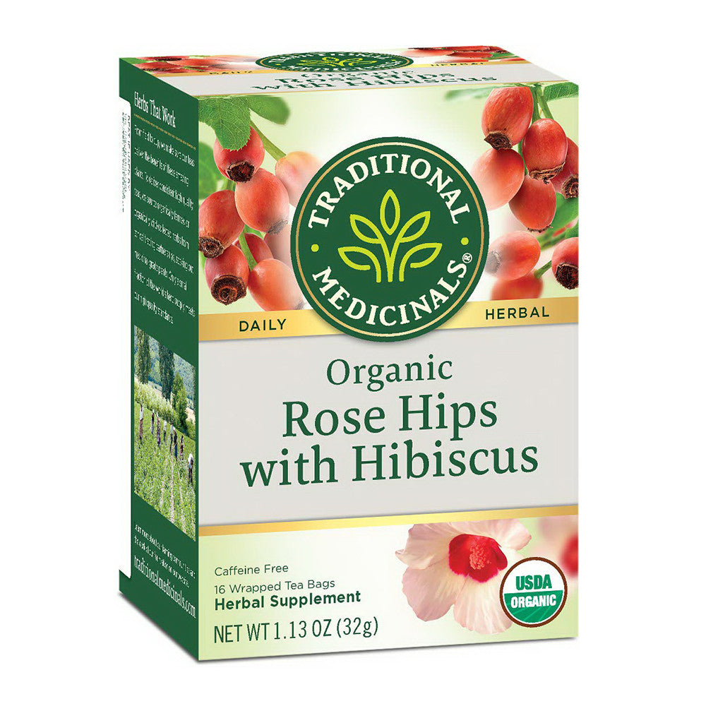 Traditional Medicinals Organic Rose Hips With Hibiscus Tea Bags, 16 Ea
