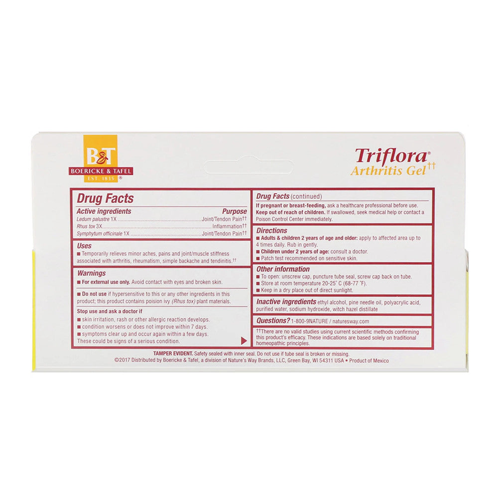Boericke And Tafel Triflora Arthritis Topical Gel - 2.75 Oz