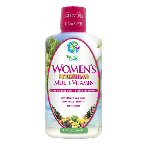 Womens Premium Liquid Multivitamin Superfood And Herbal Blend By Tropical Oasis, 32 Oz