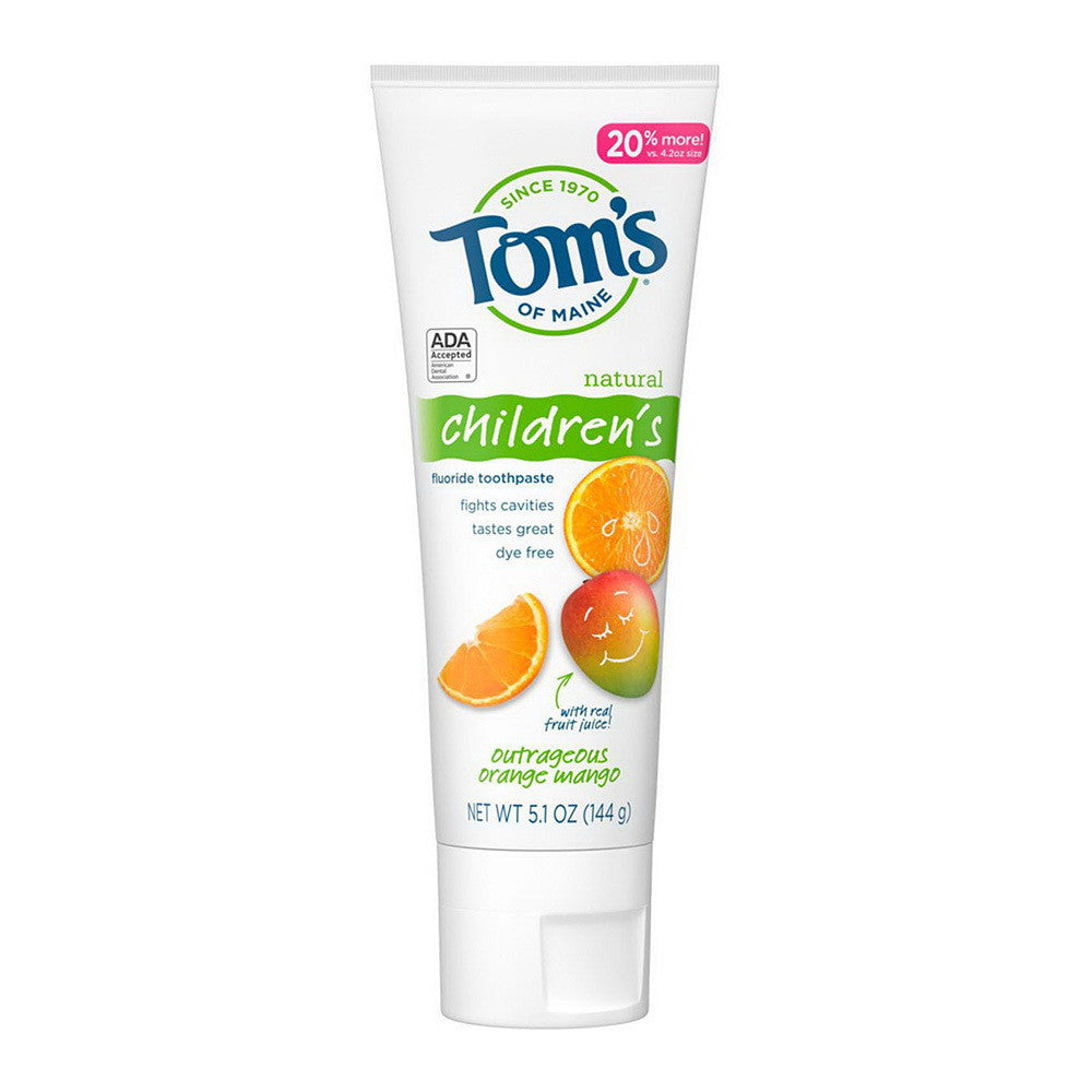 Tom's of Maine Anticavity Fluoride Children's Toothpaste Outrageous Mango, 5.1 Oz