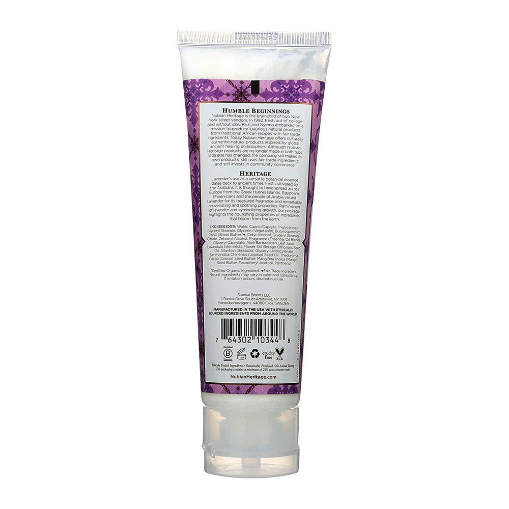 Nubian Heritage Lavender and Wildflower Hand Cream, 4 Oz
