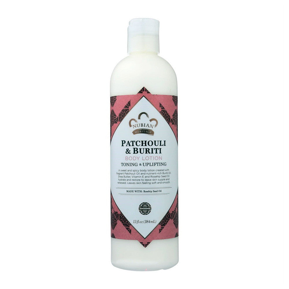 Nubian Heritage Patchouli And Buriti Body Lotion, 13 Oz