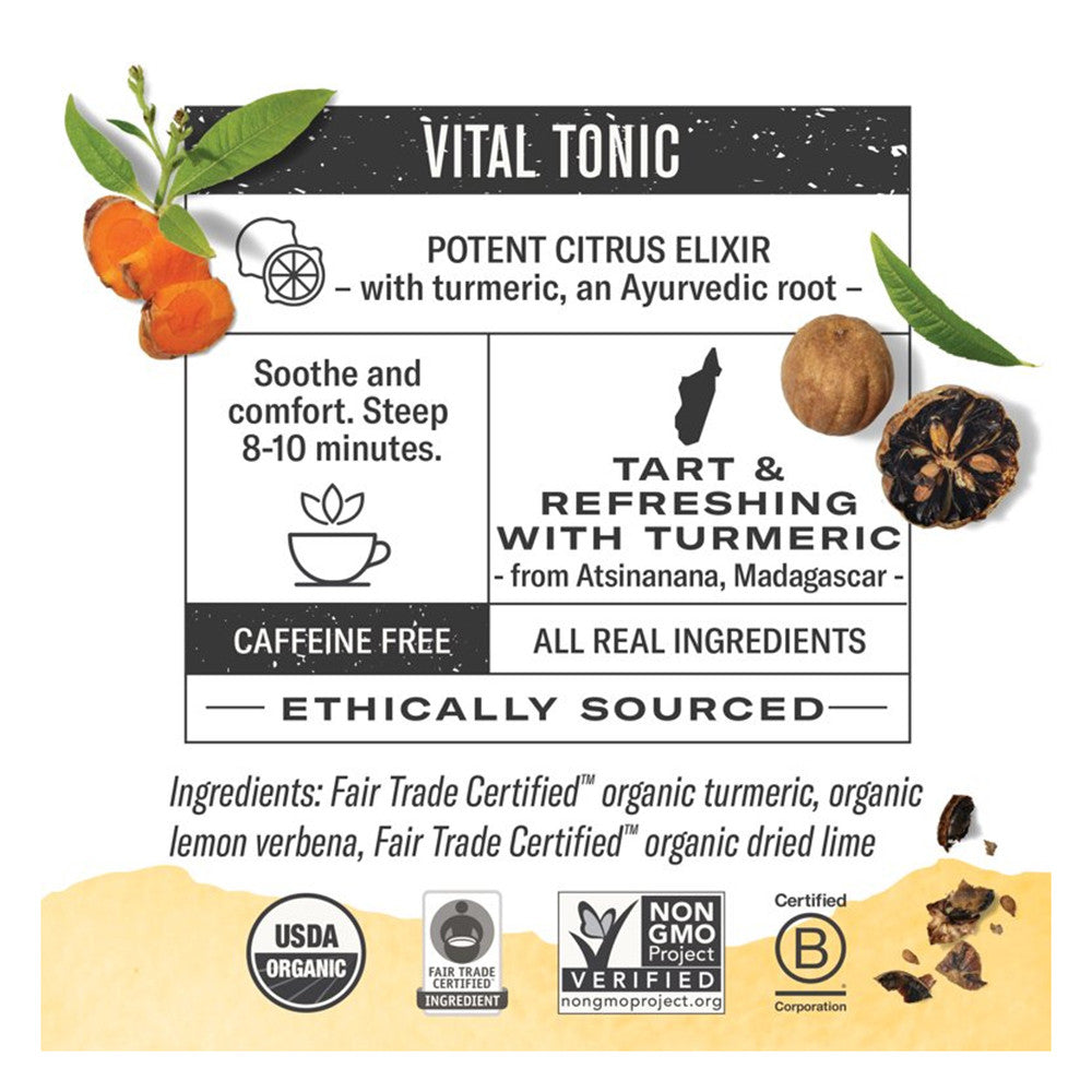 Numi Organic Tea, Golden Tonic Tea Bags, 12 Ct