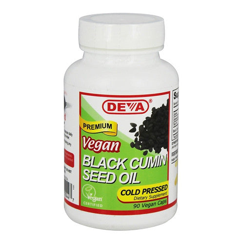 Deva Nutrition Premium Cold Pressed Vegan Black Cumin Seed Oil Capsules, 90 Ea