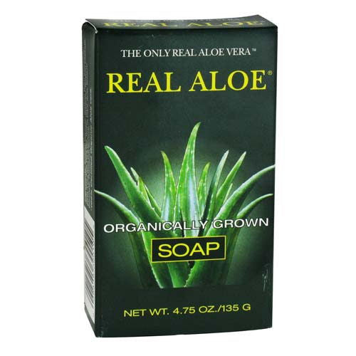 Real Aloe Organically Grown Aloe Vera Skin Bar Soap, 4.75 Oz