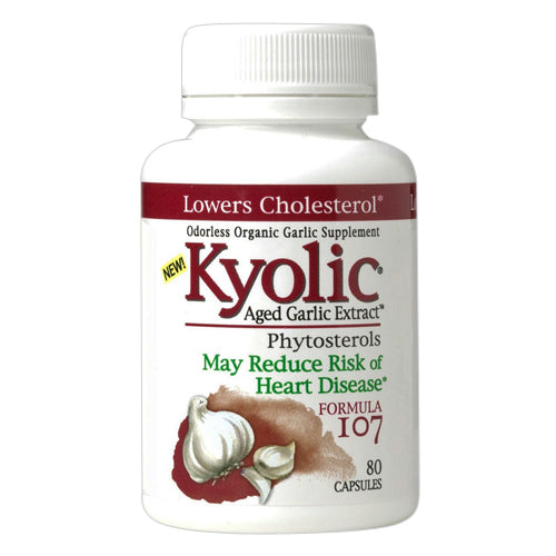 Kyolic Formula 107 Aged Garlic Extract Phytosterol Capsules, 80 Ea