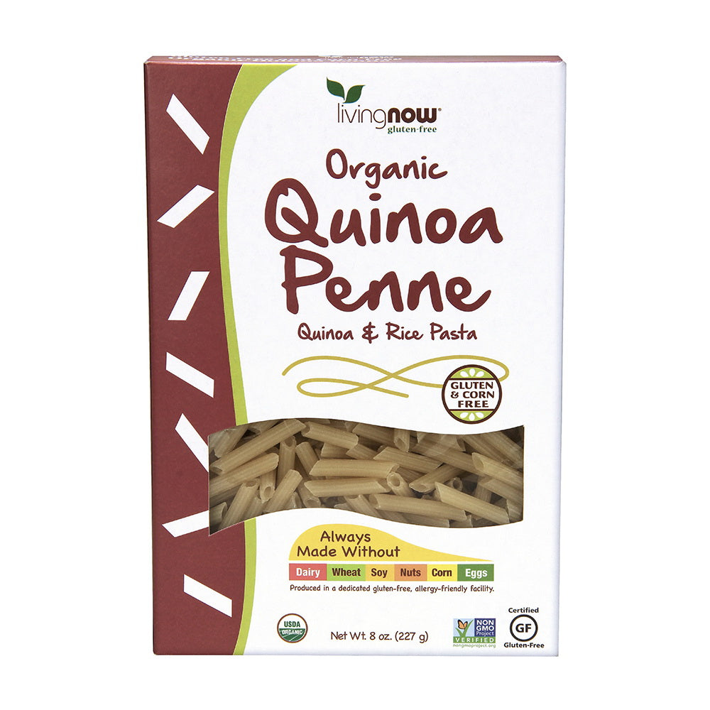 Now Foods Organic Quinoa Penne, Quinoa & Rice Pasta, 8 Oz