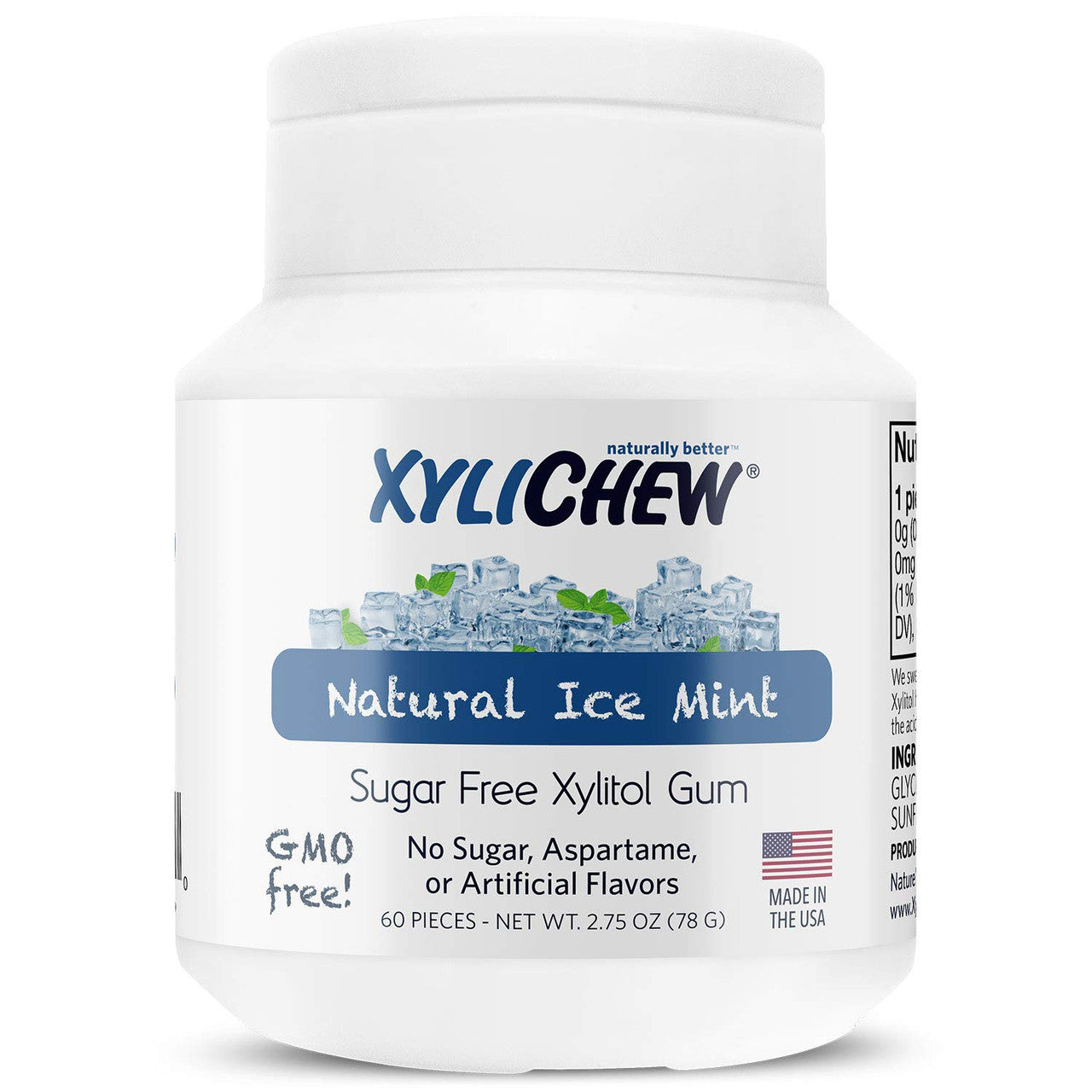 Xylichew Gum Natural Ice Mint Soft Chewing Gum, 60 Ea