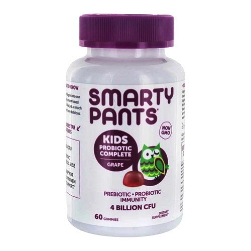 SmartyPants Kids Probiotic Complete Grape 4 Billion CFU Supplement Gummies, 60 Ea
