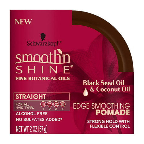 Smooth N Shine Straight Pomade Edge Smoothing, Black Seed Oil, 2 oz