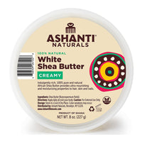 Ashanti Naturals White Whipped Raw Shea Butter Moisturizer Cream, 8 Oz