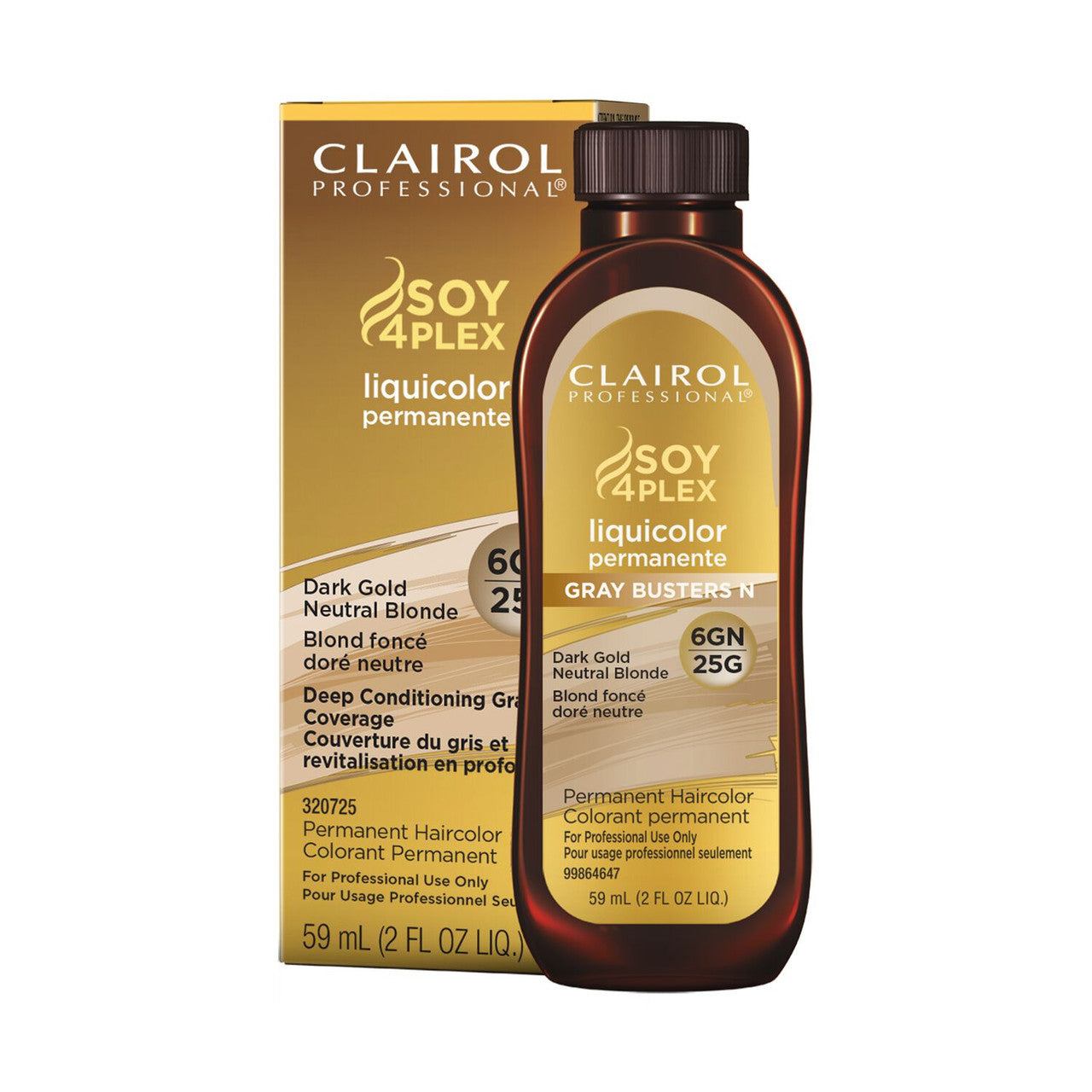 Clairol Liquicolor Permanent Hair Color, 6GN by 25G Dark Gold Neutral Blonde, 2 Oz
