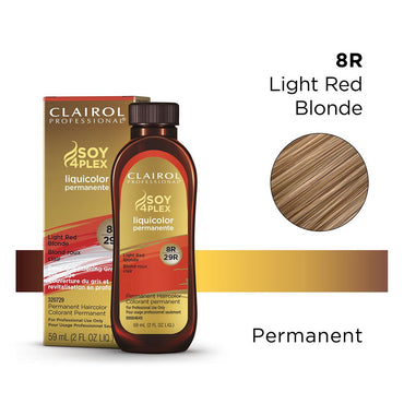 Clairol Professional Soy4plex 8R/29R Light Red Blonde Liquicolor Permanent Hair Color, 2 Oz