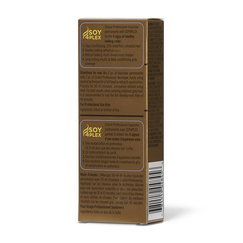 Clairol Professional Soy4plex Light Cool Brown 4A/46D Liquicolor Permanent Hair Color, 2 Oz