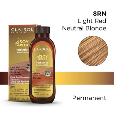 Clairol Professional Liquicolor Permanent Hair Color 8RN/71RG, Light Red Neutral Blonde, 2 Oz
