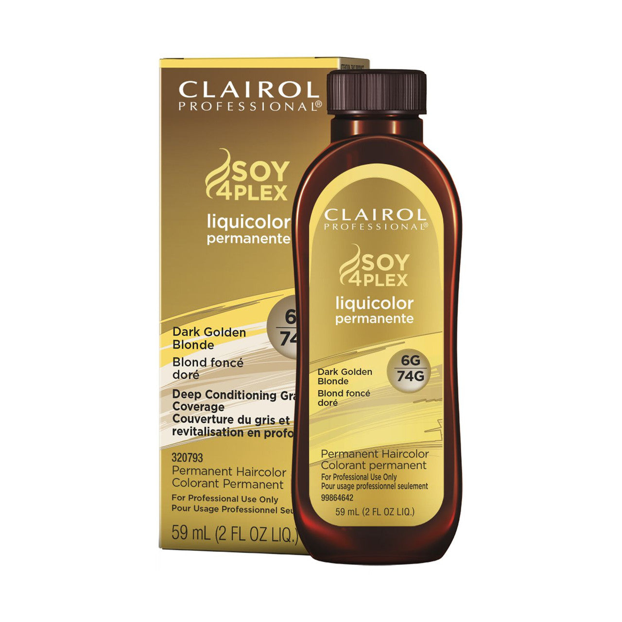 Clairol Professional Permanent Liquicolor, 6G/74G Dark Golden Blonde, 2 Oz