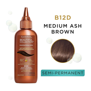 Clairol Beautiful B12D Medium Ash Brown Semi-Permanent Color, 3 Oz