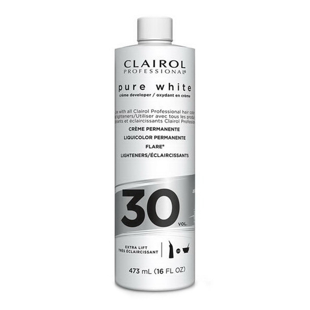 Clairol Professional Soy4plex Activator Pure White Creme Hair Color Developer Extra Lift, 16 oz