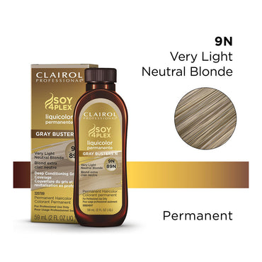 Clairol Professional Soy4plex Liquicolor Permanent Hair color, 9N/89N Very Light Neutral Blonde, 2 Oz