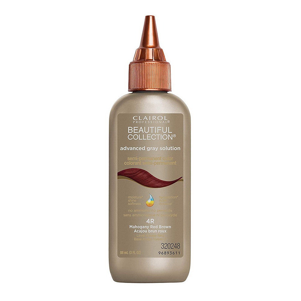 Clairol Beautiful Collection 4R Mahogany Red Brown Semi-Perm Hair Color, 3 Oz