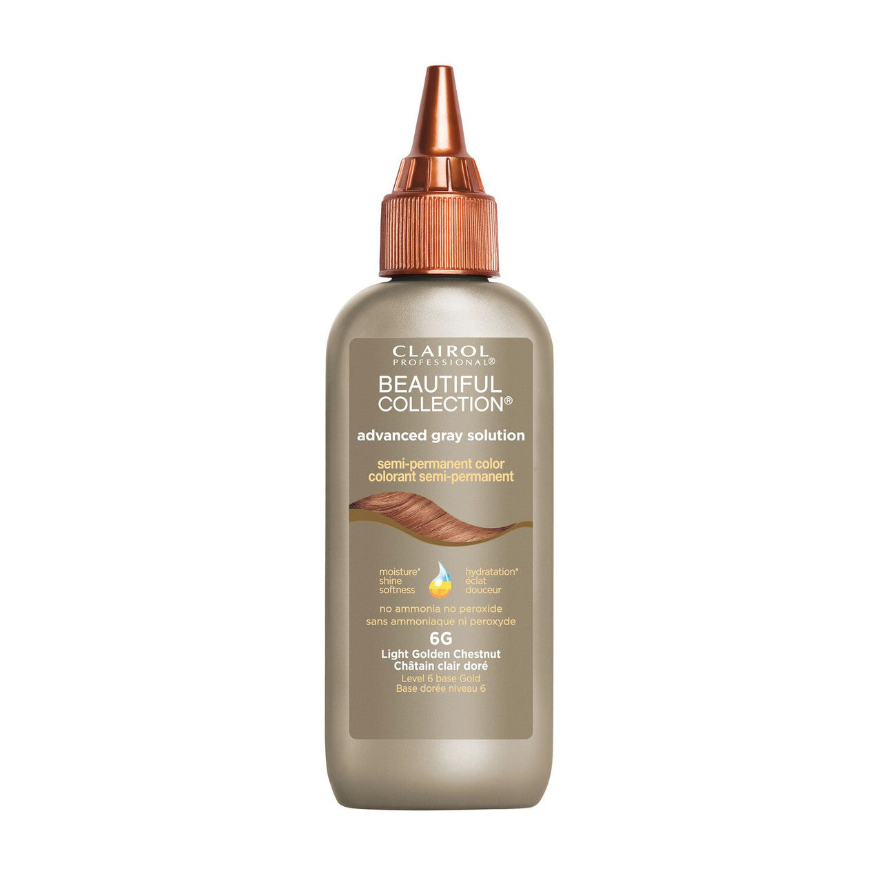 Clairol Professional Beautiful Collection Semi Permanent Hair Color 6G Light Golden Chestnut, 3 Oz