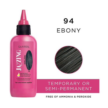 Clairol Professional Jazzing 94 Ebony Temporary Semi Permanent Hair Color, 3 Oz