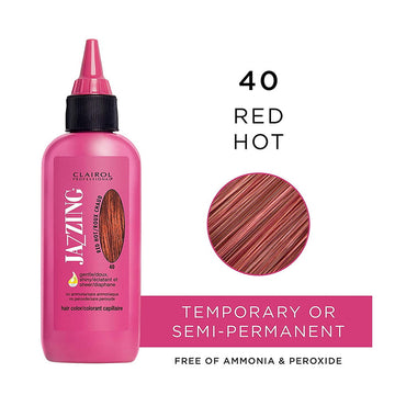 Clairol Professional Jazzing Gentle 40 Red Hot Temporary Semi Permanent Hair Color, 3 Oz