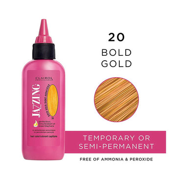 Clairol Professional Jazzing 20 Bold Gold Semi Permanent Hair Color, 3 Oz