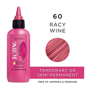 Clairol Professional Jazzing 60 Racy Wine Temporary Semi Permanent Hair Color, 3 Oz