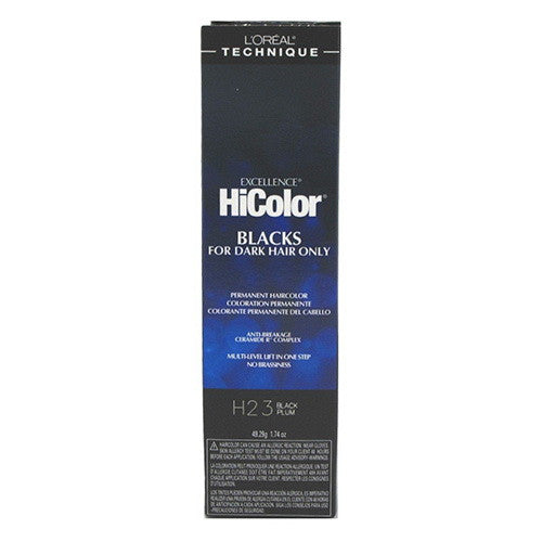 Loreal Technique Excellence HiColor Balcks, H23 Black Plum For dark Hair, 1.74 Oz