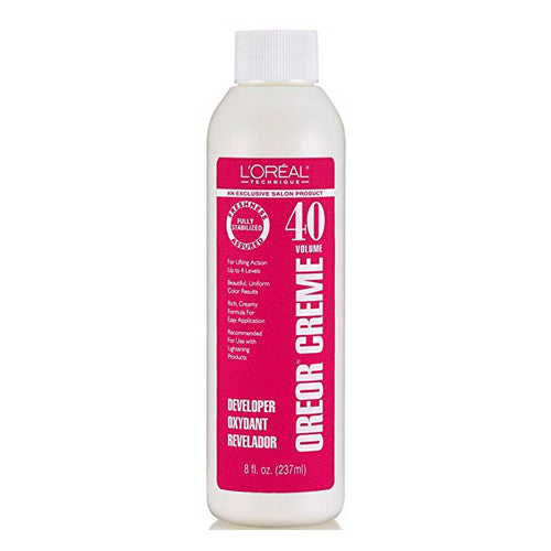 Loreal Oreor Creme 40 Volume Developer Oxydant Revelador, 8 oz